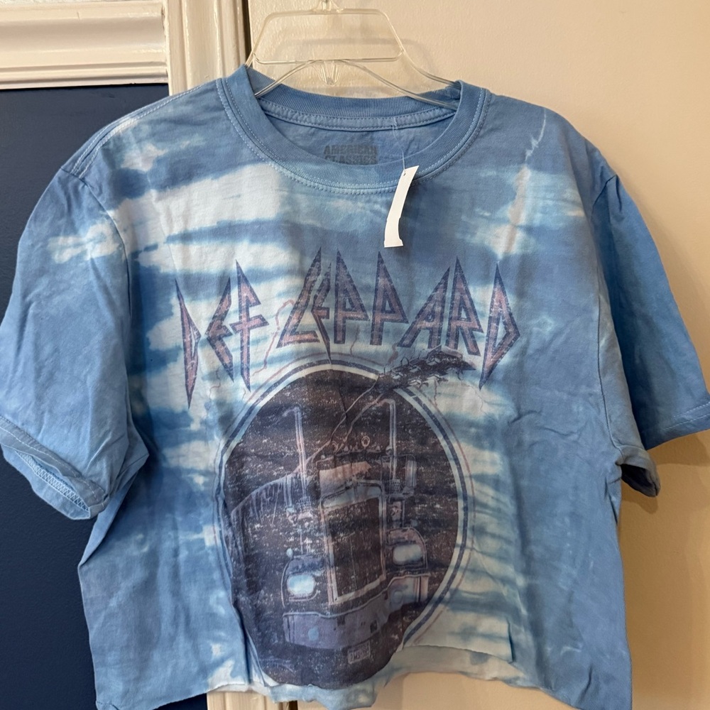 Blue Graphic Def Lepoard T-Shirt